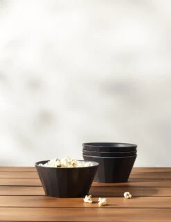 Alfresco Bamboo Bowls (Set Of 4) -Restaurant Supplies Store AlfrescoBambooBowls Black Setof4 3734