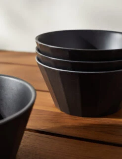 Alfresco Bamboo Bowls (Set Of 4) -Restaurant Supplies Store AlfrescoBambooBowls Black Setof4 3736