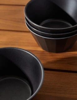 Alfresco Bamboo Bowls (Set Of 4) -Restaurant Supplies Store AlfrescoBambooBowls Black Setof4 3738