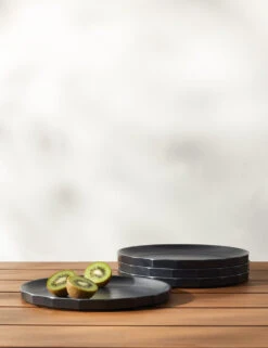 Alfresco Bamboo Dinner Plates (Set Of 4) -Restaurant Supplies Store AlfrescoBambooDinnerplate Black Setof4 3685