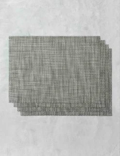 Basketweave Rectangle Placemat (set Of 4) By Chilewich -Restaurant Supplies Store ChilewichBasketweaveRectanglePlacemat Oyster 0915 scaled