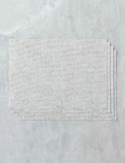 Mosaic Rectangle Placemat (Set Of 4) By Chilewich -Restaurant Supplies Store ChilewichMosaicRectanglePlacemat Grey Setof4 0895 scaled