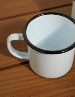Enamelware Mug (Set Of 2) -Restaurant Supplies Store EnamelwareMug BllackRim Setof4 7456