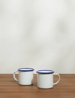 Enamelware Mug (Set Of 2) -Restaurant Supplies Store EnamelwareMug BlueRim Setof4 7447