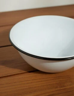 Enamelware Small Serve Bowl (Set Of 2) By Crow Canyon -Restaurant Supplies Store EnamelwareSmallServeBowl BlackRim Setof2 7494