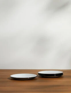 Enamelware Salad Plate (Set Of 4) By Crow Canyon -Restaurant Supplies Store Enamelware Salad Plate Black Rim Set of 4 9795