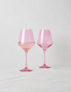 Stemware (Set Of 2) By Estelle Colored Glass -Restaurant Supplies Store EstelleColoredGlassWineGlass Blush Setof2 7905 a0bb0e42 e026 4e83 aa3f 0b3f4c08c812 scaled