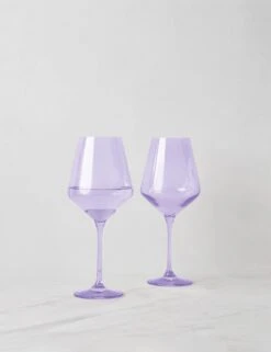 Stemware (Set Of 2) By Estelle Colored Glass -Restaurant Supplies Store EstelleColoredGlassWineGlass Lav scaled