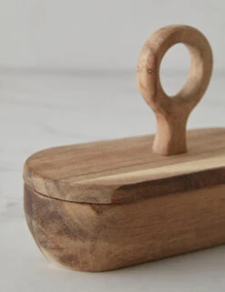 Gibson Divided Container With Lid -Restaurant Supplies Store GibsonDividedAcaciaWoodContainerwithLid 14470