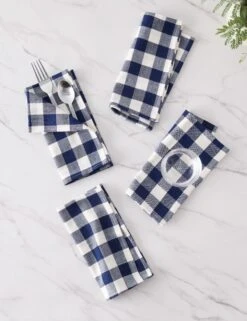 Gingham Napkins (Set Of 4) By Heather Taylor Home -Restaurant Supplies Store Gingham IndigoNapkins setof4 15959 scaled