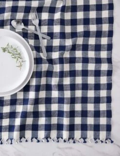 Gingham Tablecloth By Heather Taylor Home -Restaurant Supplies Store Gingham Indigo 15873 scaled