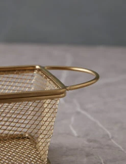 Restaurant Supplies Store -Restaurant Supplies Store IfrahStainlessSteelGoldFinishStorageBasket 13958