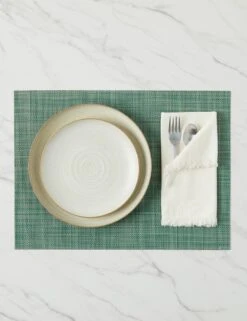 Mini Basketweave Rectangle Placemat (Set Of 4) By Chilewich -Restaurant Supplies Store MiniBasketweaveRectanglePlacemats Ivy A0656936 4776 Product scaled