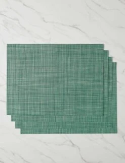 Mini Basketweave Rectangle Placemat (Set Of 4) By Chilewich -Restaurant Supplies Store MiniBasketweaveRectanglePlacemats Ivy A0656936 Product scaled