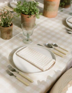 Mini Gingham Napkins (Set Of 4) By Heather Taylor Home -Restaurant Supplies Store NAP MGIN CRM Mini Gingham Cream Styled 29 1 b9c817f3 ae07 4ea0 985b 5c074be796bc