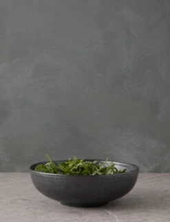 Weilan Low Serving Bowl, Black/Brown