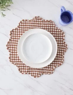 Scallop Placemats By Heather Taylor Home -Restaurant Supplies Store ScallopPlacemat Nutmeg 16029 scaled