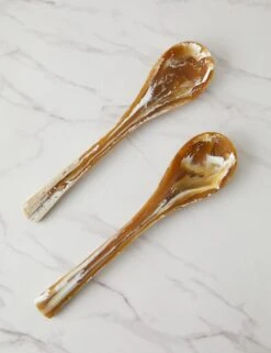 Spoons (Set Of 2) By Atlawa -Restaurant Supplies Store SetofSpoons 2pzs. 12x2.8 Horn 0149 scaled