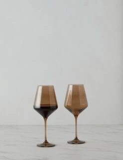 Stemware (Set Of 2) By Estelle Colored Glass -Restaurant Supplies Store Stemware setof2 byEstelleColoredGlass AmberSmoke A0655147 17519 scaled