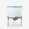 Enamelware Beverage Dispenser With Rack By Crow Canyon
