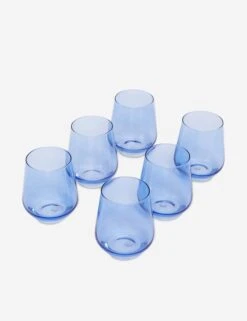 Stemless Wine Glass, (Set Of 6) By Estelle Colored Glass -Restaurant Supplies Store estelle stemware cobalt 314 2d3a126f 1877 48e7 a54f 431022b795c9 scaled